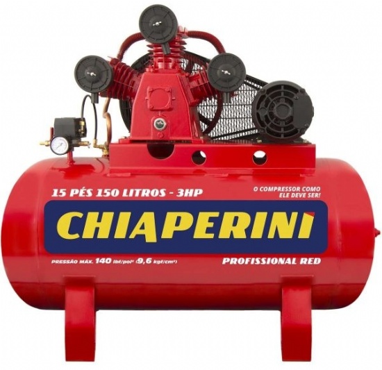 Compressor de Pisto Mdia Presso 15 Pcm 150L RED Chiaperini