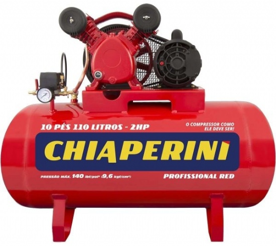 Compressor de Pistão Média Pressão 10 Pcm 110L RED Chiaperini