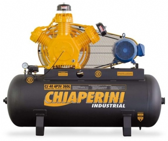 Compressor de Pistão Alta Pressão CJ 40 AP3V 360L Chiaperini